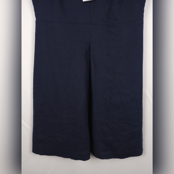 NWT GAP Sleeveless Tie Shoulder Linen Dress Size 10 - Picture 6 of 7